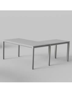 Escritorio esquinero Metrik de Kesta en gris claro