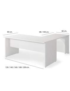 Medidas escritorio esquinero serie Color de Jgorbe