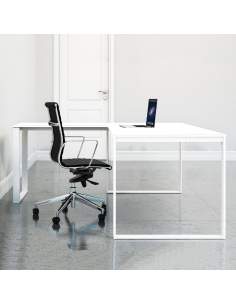 Escritorio esquinero Q60 de AIC en color blanco