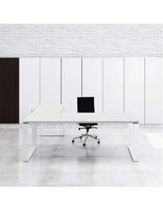 Escritorio esquinero blanco serie Cuadro con envío rápido de AIC