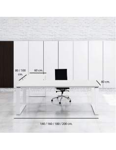 Medidas escritorio esquinero blanco serie Cuadro con envío rápido de AIC