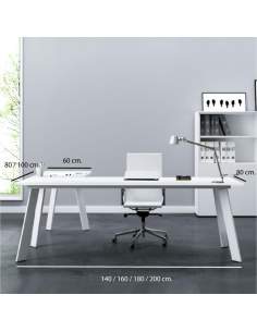 Medidas mesa escritorio L serie Play de AIC en varios colores