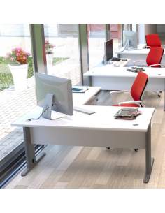 Mesa escritorio en L serie Euro 2000 de Euromof con entrega rápida