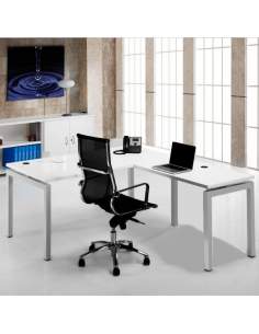 Mesa escritorio esquina Euro 5000 de Euromof con entrega express