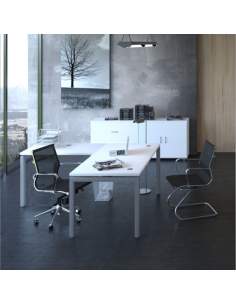 Mesa escritorio esquina Euro 5000 de Euromof con entrega express