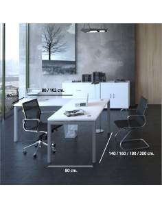 Medidas mesa escritorio esquina Euro 5000 de Euromof con entrega express