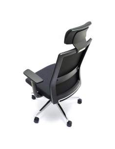 Silla ergonómica NIza de Euromof con cabezal negro - La Oficina Online