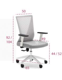 Medidas silla oficina gris tirana de euromof