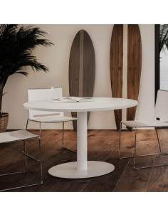 Mesa reunión para oficina redonda.