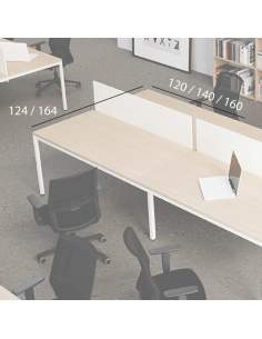 Medidas mesa coworking lite de Kesta