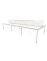 Mesa coworking Lite tablero blanco estructura blanca