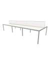 Mesa coworking Lite tablero blanco estructura gris