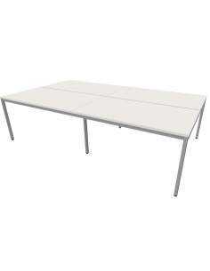 Mesa coworking Lite tablero blanco estructura gris
