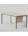 ESCRITORIO CON CAJONES LITE roble GRAFITO