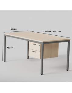 MEDIDAS ESCRITORIO CON CAJONES LITE