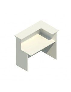 Mostrador recepcion blanco Basic para esquina de JGorbe en blanco