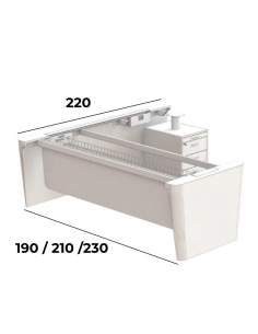 Medidas escritorio despacho X10 de Quadrifoglio