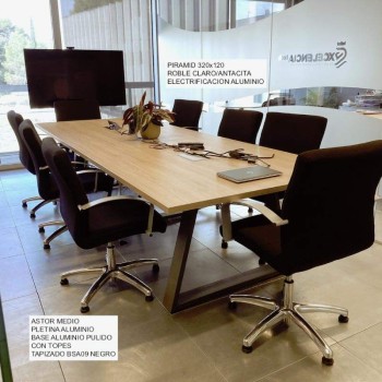 Mesa de reunión rectangular Piramid