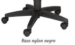 Base nylon negro con ruedas 50mm. estándar